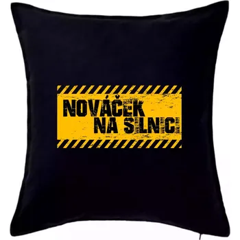 Polštář Autoškola - Nováček na silnici - Polštář 50x50 - 50x50 - Pouze potah ( Černá )