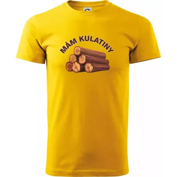 Pánské tričko Mám kulatiny bez věku - Triko extra velké (5-8XL) - 8XL ( Žlutá )