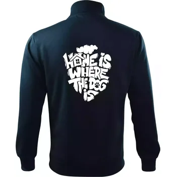 Pánská mikina Home is where the dog - Mikina bez kapuce Adventure - 2XL ( Námořní modrá (velmi tmavá - téměř černá) )