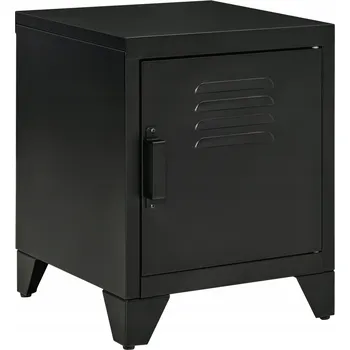 Noční stolek Noční stolek Noční stolek s poličkou Dvířka Industriální design Kov