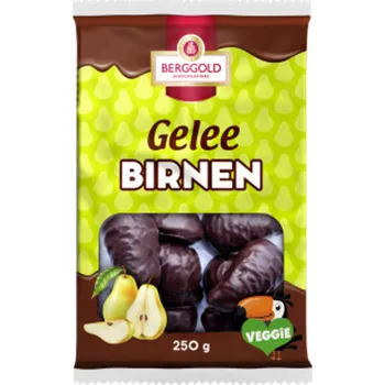 Čokoláda Berggold Hruškové želé v hořké čokoládě 250 g