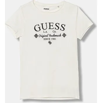 Dětská móda Dětské bavlněné tričko Guess J5YI40.I3Z14.9BYA béžová 01X, vel. 167