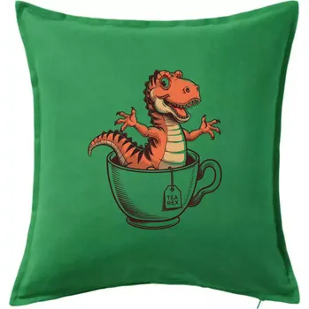 Polštář Tea rex - Polštář 50x50 - 50x50 - Pouze potah ( Středně zelená )