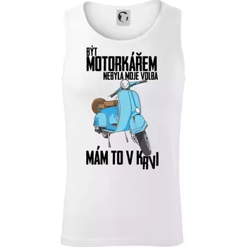 Být motorkářem nebyla moje volba skútr - Tílko pánské Core - L ( Bílá )