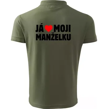 Pánská košile Já miluju svojí manželku - Polokošile pánská Pique Polo 203 - XL ( Khaki )