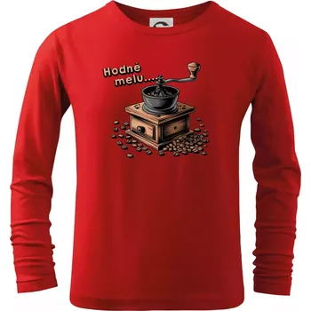 Chlapecké tričko Hodně melu - Triko dětské Long Sleeve - 122 cm/6 let ( Červená )