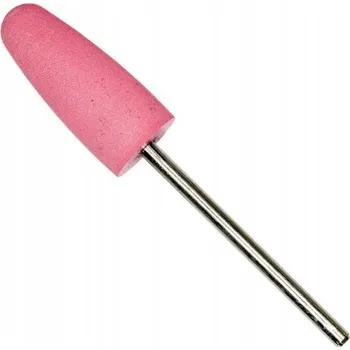 Pouzdro na mobilní telefon Allepaznokcie Gumový fréz růžový - ovál - stříbrný kolík