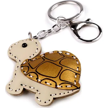 Přívěsek na batoh / klíče želva, dinosaurus, barva 2 zlatá želva