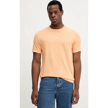 Pánské tričko Bavlněné tričko Gant pánské, oranžová barva, s potiskem, 2003343 22X, vel. S