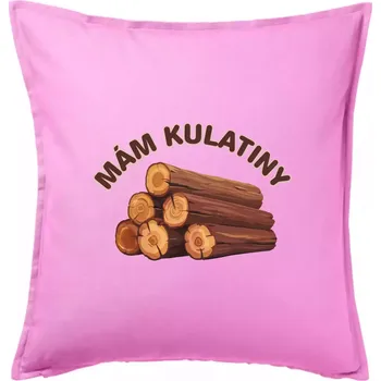 Polštář Mám kulatiny bez věku - Polštář 50x50 - 50x50 - Pouze potah ( Růžová )