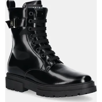 Dámské kozačky Dětské boty Tommy Hilfiger černá barva, T4A5-34028 T4A5.34028.30.34 99X, EUR 30