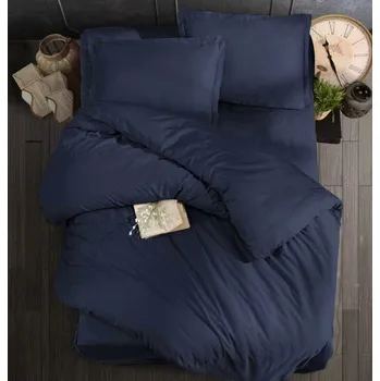 Povlečení TiaHome Povlečení bavlněný satén exclusive Modern modré 200x140cm+90x70cm