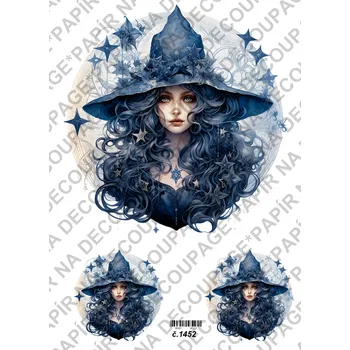 Umělecký papír Rýžový a soft papír na decoupage - Magie, tajemno - KB01452 Materiál: Soft, Rozměr: A4