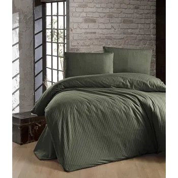 Povlečení Povlečení damaškové tmavě zelené 200x140cm+90x70cm TiaHome