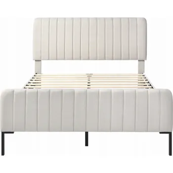 Postel Dřevěná manželská postel Arhatreya 140x200 cm šedá