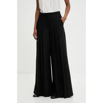 Dámské kalhoty Kalhoty Answear.LAB dámské, černá barva, široké, high waist 15054.FLK 99X, vel. S