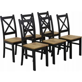 Jídelní židle Židle BIRD Meble hnědá, 6 ks