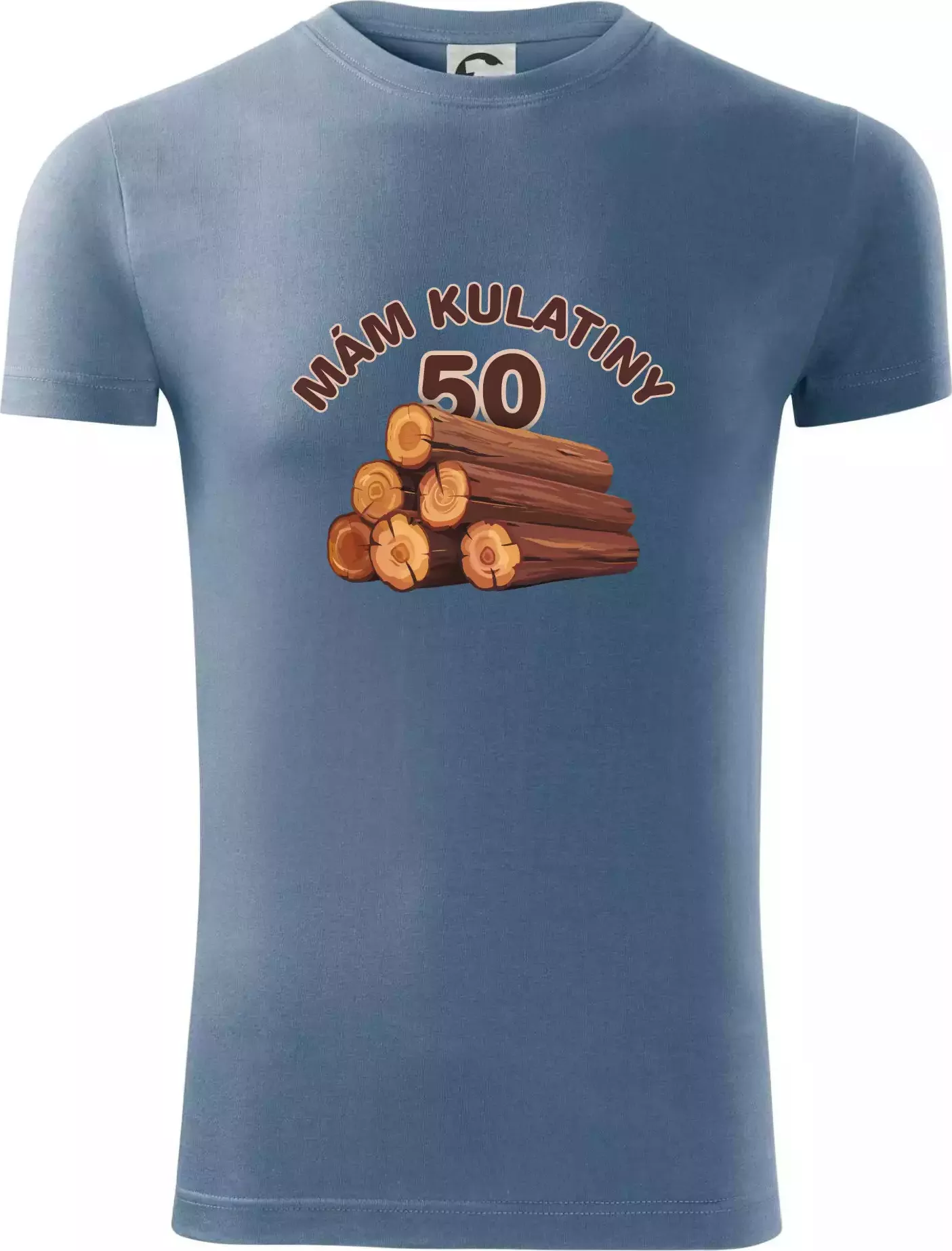 Mám kulatiny 50 - Viper FIT - Pánské zúžené tričko - XL ( Denim )