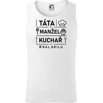 Táta manžel kuchař král grilu - Tílko pánské Core - 2XL ( Bílá )