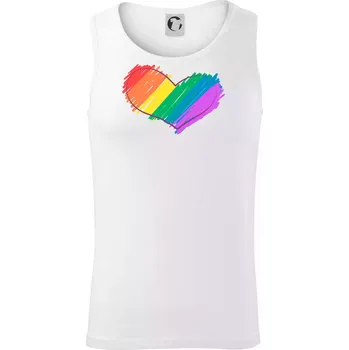 Pánské termoprádlo Srdce čmárané - Tílko pánské Core - M ( Bílá )