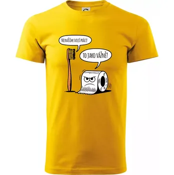 Pánské tričko Nesnáším svoji práci - Triko extra velké (5-8XL) - 6XL ( Žlutá )