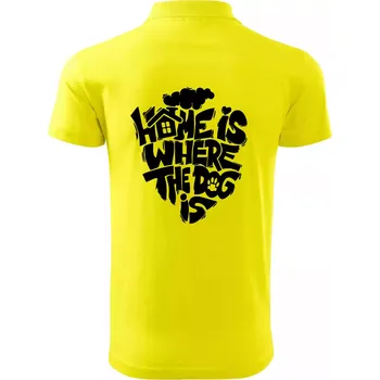 Pánská košile Home is where the dog - Polokošile pánská Pique Polo 203 - 5XL ( Citrónová )