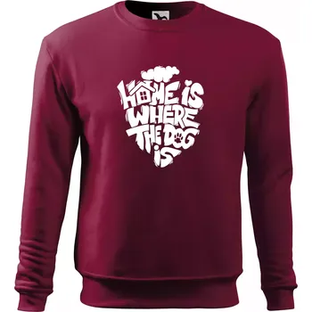 Pánská mikina Home is where the dog - Mikina Essential pánská - M ( Garnet )