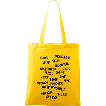 Generace Z - Gen Z slovník - Taška bavlněná - 42 x 38 cm ( Žlutá )