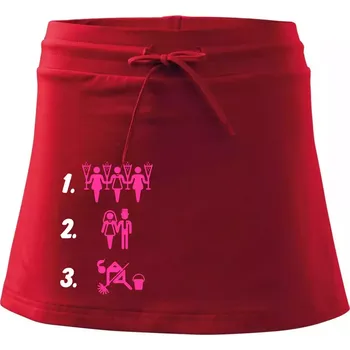 Dámská sukně Před a po žena - Sportovní sukně - two in one - L ( Červená )