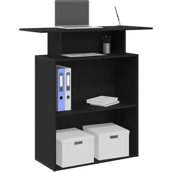 Psací stůl vidaXL Recepční stůl černý 100 x 40 x 104 cm, z umělého dřeva