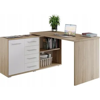 Psací stůl Rohový psací stůl Nejlevnějšínábytek.cz 138 x 136 x 74 cm bílý