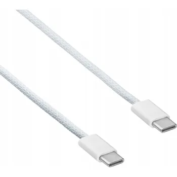 Datový kabel USB kabel typu C - USB typu C 1m 60W AKYGA AK-USB-51 bílý oplet 20V 3A 60W