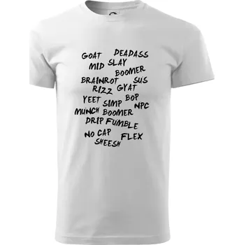 Pánské tričko Generace Z - Gen Z slovník - Triko extra velké (5-8XL) - 8XL ( Bílá )