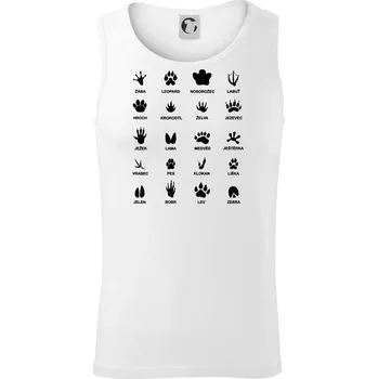 Stopy zvířat - Tílko pánské Core - 2XL ( Bílá )