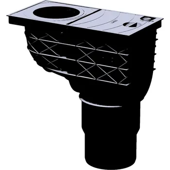 Likov GRX–DC Adaptér napojení svislého odtoku s dolní výpustí, DN 110/125, černý 695.8012504