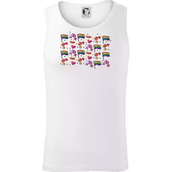 LGBT Vlajky - Tílko pánské Core - 2XL ( Bílá )