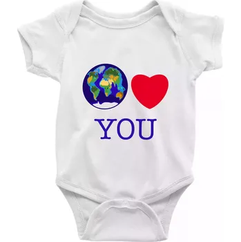 Kojenecké oblečení Svět Tě miluje world loves you (Moňas) - Body kojenecké s krátkým rukávem - Krátký r. 12-18 měs ( Bílá )