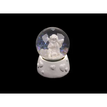 Vánoční dekorace Sněžítko anděl Ø4,5 cm Varianta: 2 bílá, Balení: 1 ks