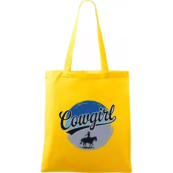 Cowgirl modrý pruh - Taška bavlněná - 42 x 38 cm ( Žlutá )