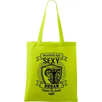 Nesnáším být tak skvělý - Beran - Taška bavlněná - 42 x 38 cm ( Limetková )