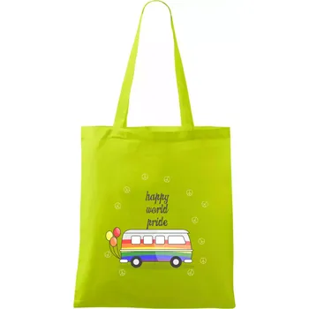 Happy world pride - Taška bavlněná - 42 x 38 cm ( Limetková )