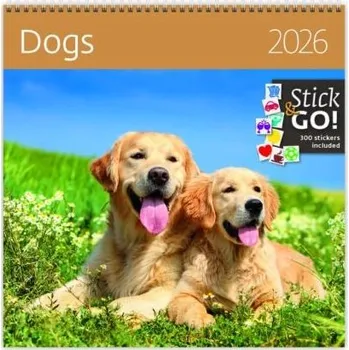 Kalendář Dogs 2026 - nástěnný kalendář