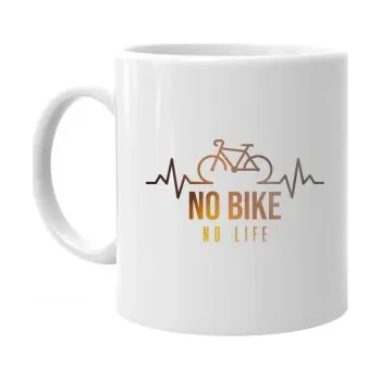 Žertovný předmět No bike no life - hrnek s potiskem- Tričkový.cz