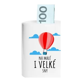 Žertovný předmět Na malé i velké sny - prasátko s potiskem- Tričkový.cz