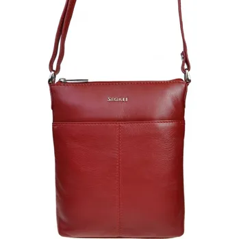 SEGALI Dámská kožená taška přes rameno SG-27001 červená