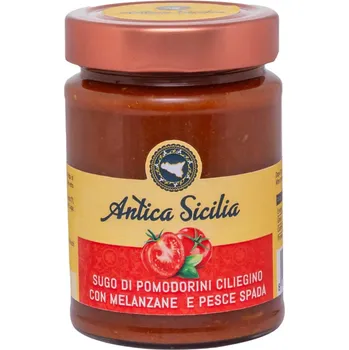 Omáčka Antica Sicilia Rajčatová omáčka s lilkem a mečounem (Sugo con Melanzane e Pesce Spada) 280g