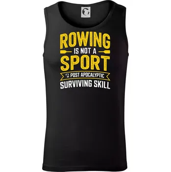 Rowing is not a sport it's a post apocalyptic surviving skill - Tílko pánské Core - XL ( Černá )