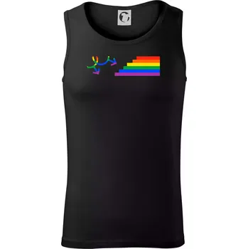 Pánské termoprádlo Gay symbol duha - Tílko pánské Core - L ( Černá )