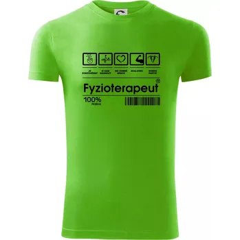 Pánské tričko Čárový kód - Fyzioterapeut - Viper FIT - Pánské zůžené tričko - 2XL ( Apple Green )