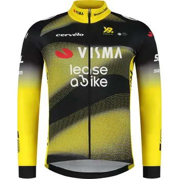 cyklistický dres RAPIDGEAR Cyklistický dres s dlouhým rukávem letní - VISMA TDF25 REPLICA JERSEY - žlutá/černá 2XL